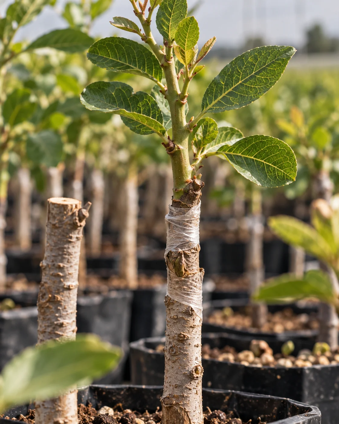 Field grafting mastery and rootstock budwood union